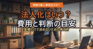 法人化を検討している物販の事業主