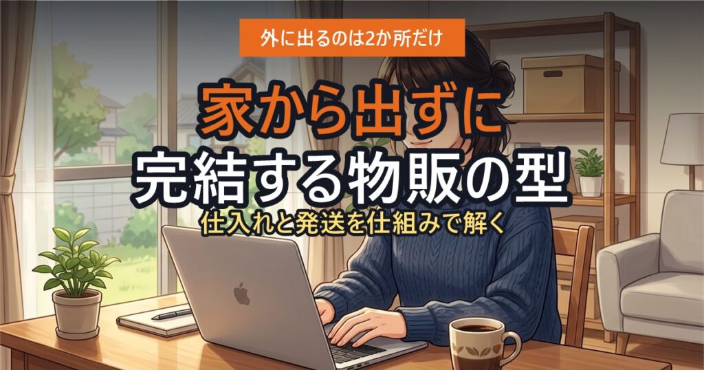 自宅で物販を運営している女性