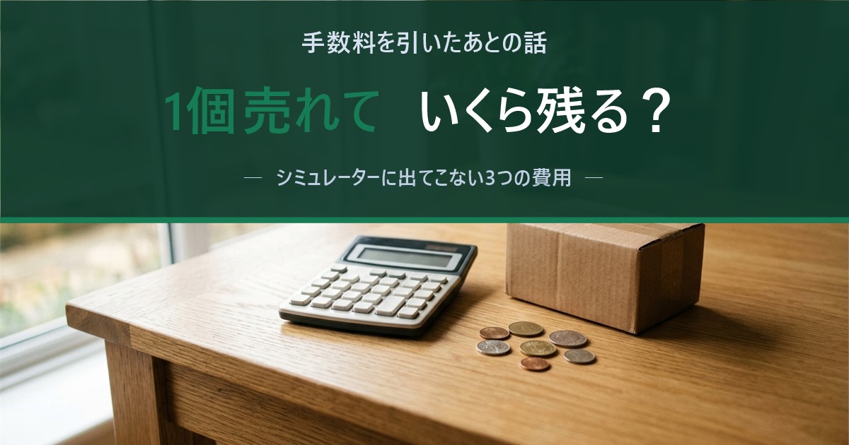Amazonで1個売れていくら残るか